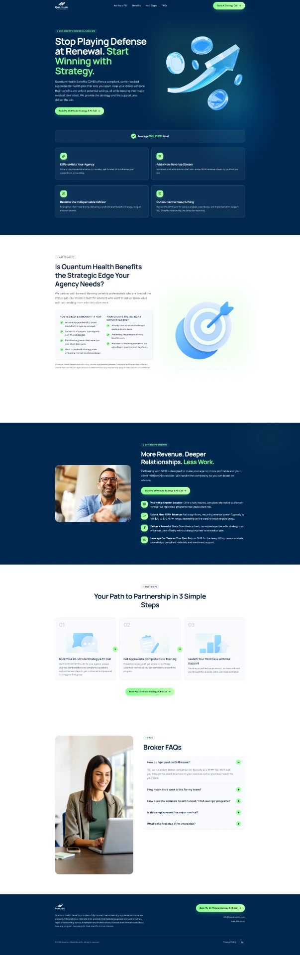 Broker recruitment landing page, version two
